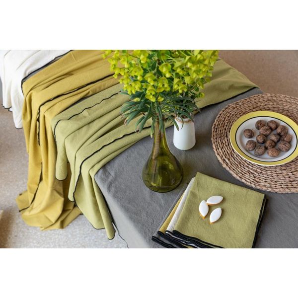 Serviette en coton recyclé Grace 40 x 40 Ficelle
