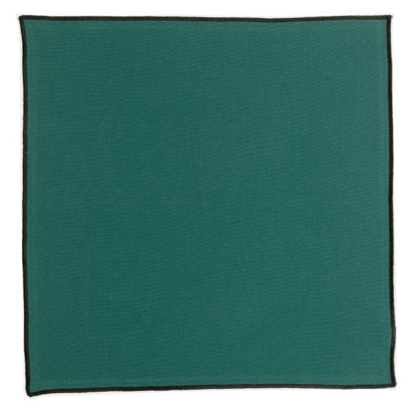 Serviette en coton recyclé Grace 40 x 40 Paon