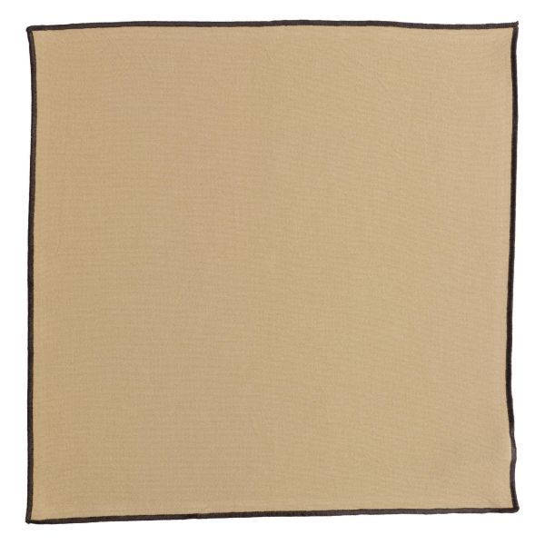 Serviette en coton recyclé Grace 40 x 40 Camel