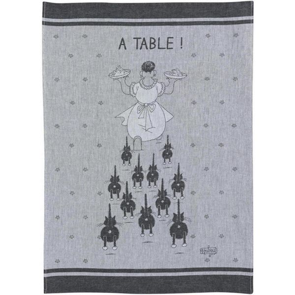 Torchon jacquard À table Ombre 50 x 70