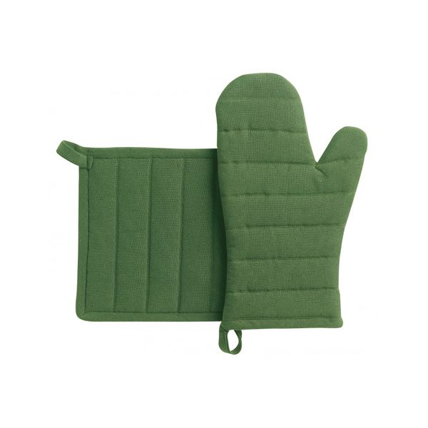 GANT + MANIQUE en coton recyclé JONA vert sapin