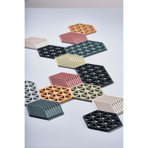 Vieux Dessous De Plat Hexagonal En Alu – Déco Rétro Cuisine